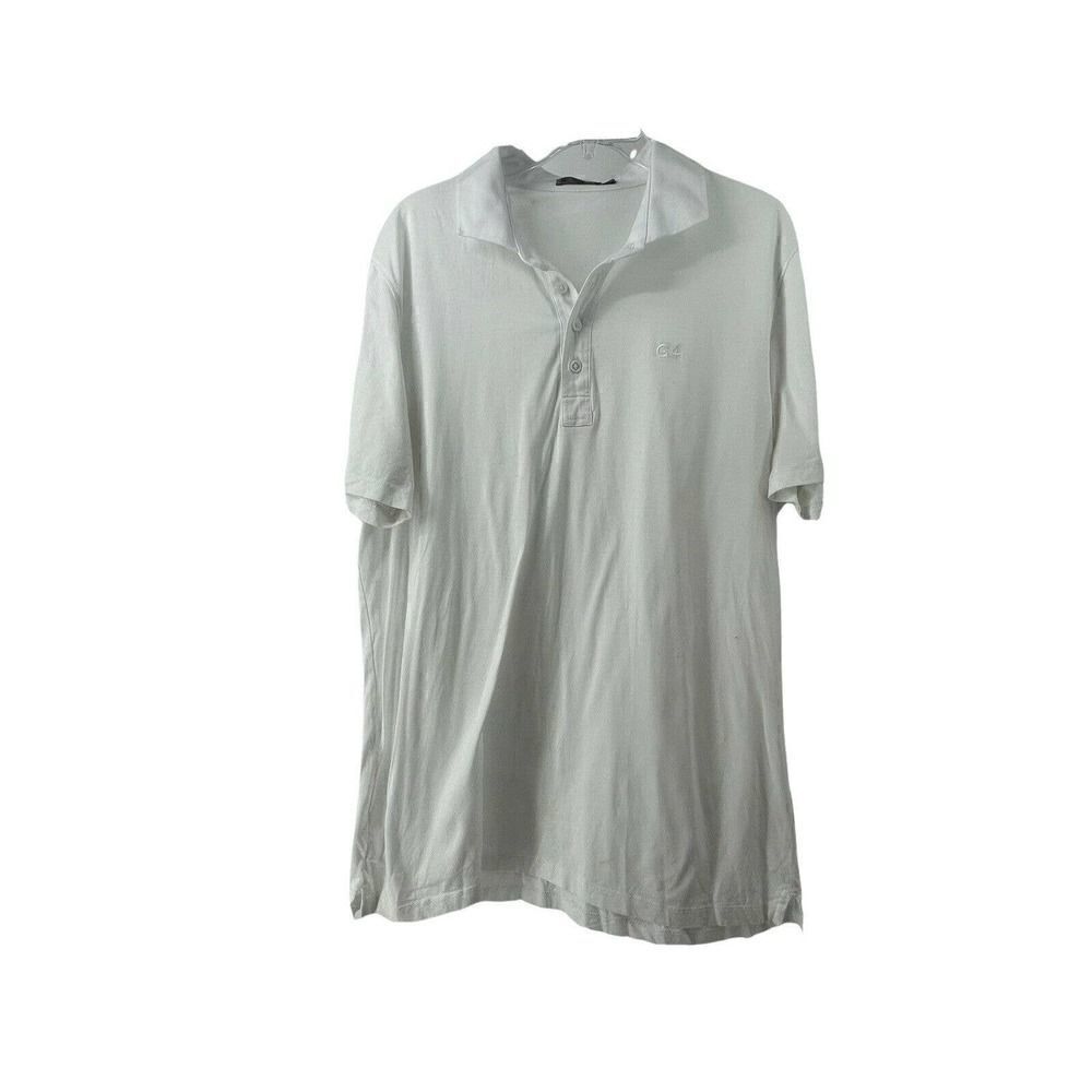 G Fore Golf Polo Mens XL Solid White Short Sleeve 100% Cotton G/Fore Lightweight